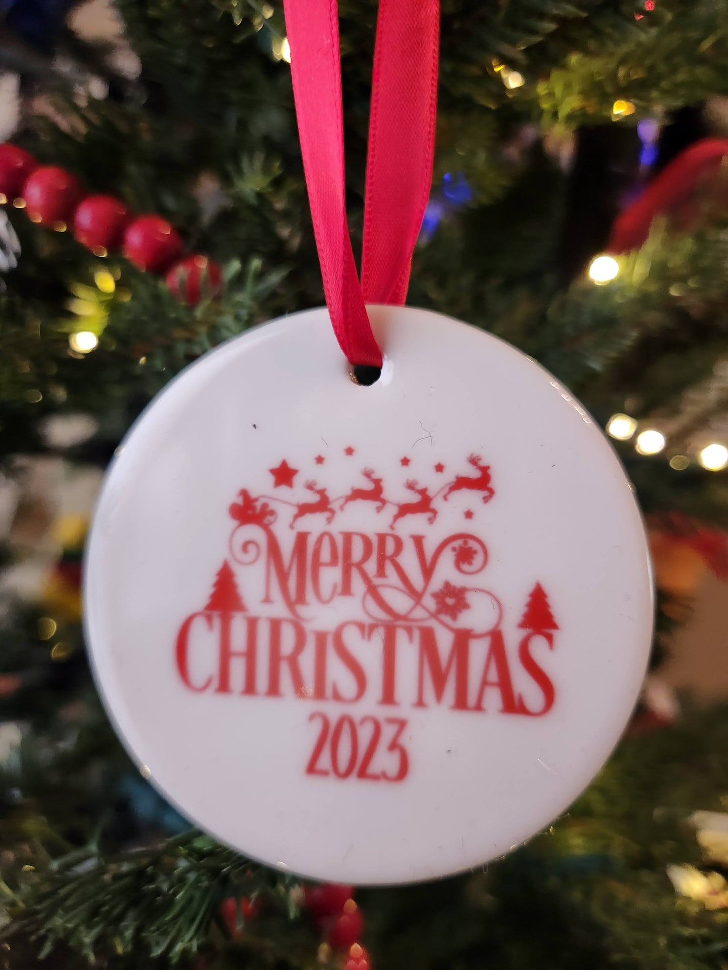 Christmas Ornament 2.8" Ceramic