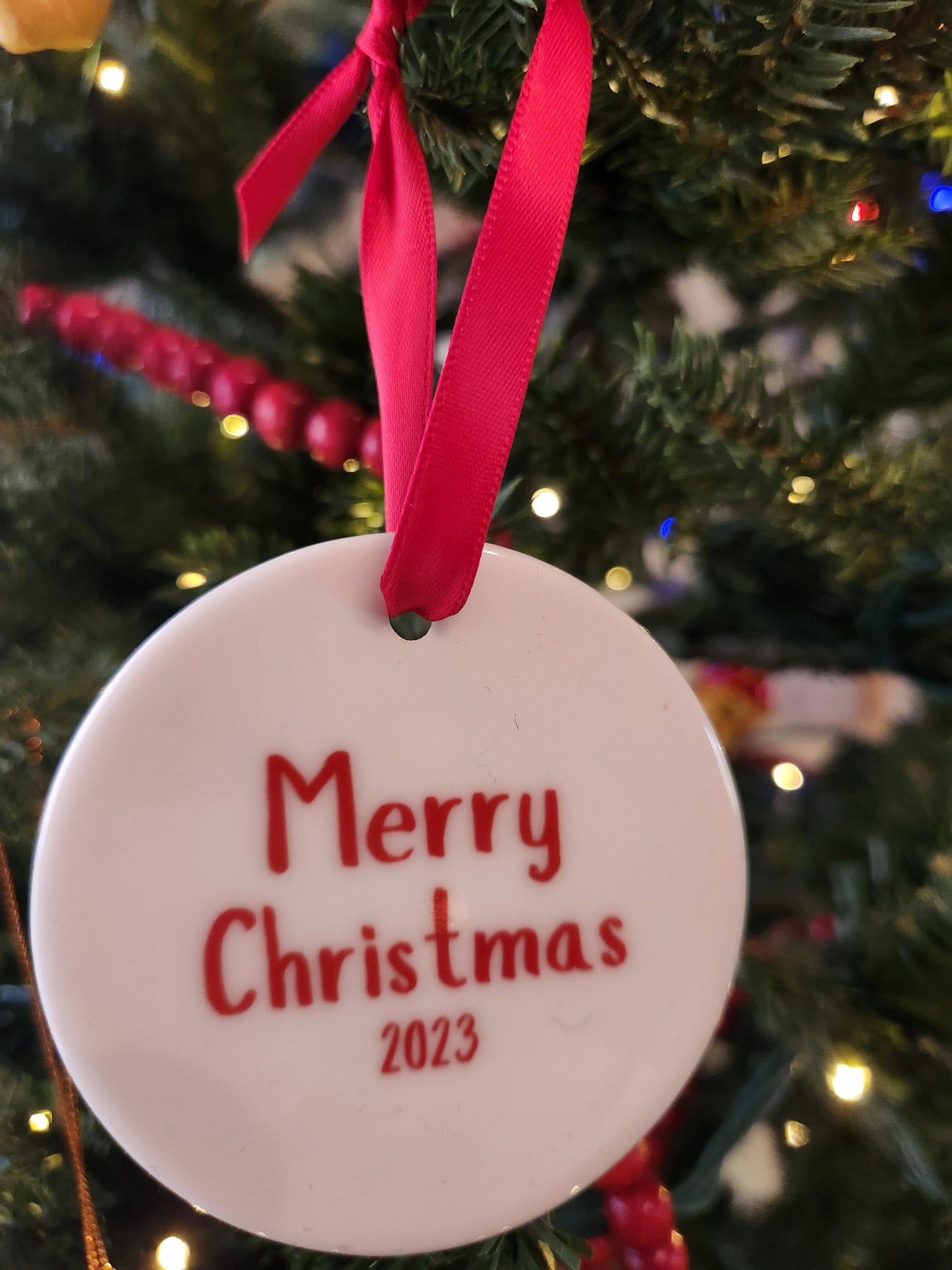 Christmas Ornament 2.8" Ceramic