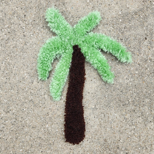 Hand-Tufted Palm Tree Wall Hanging Rug