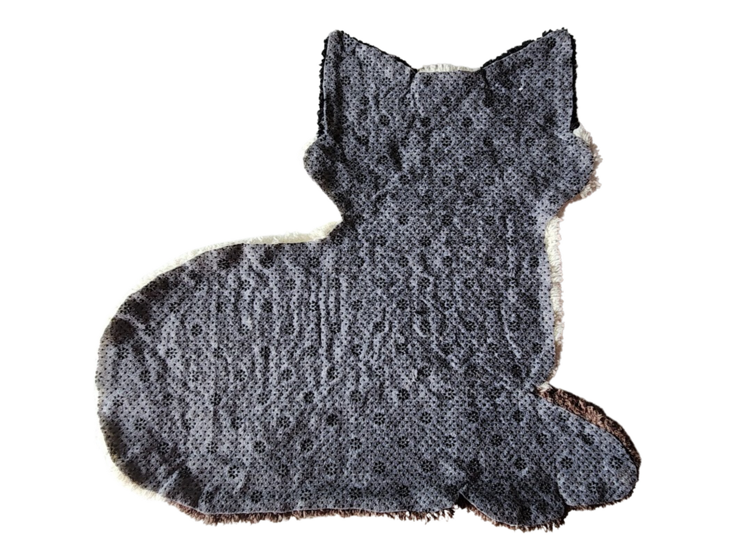 Hand tufted wool cat  Rug hooking designs, Wool cat, Cute cat face