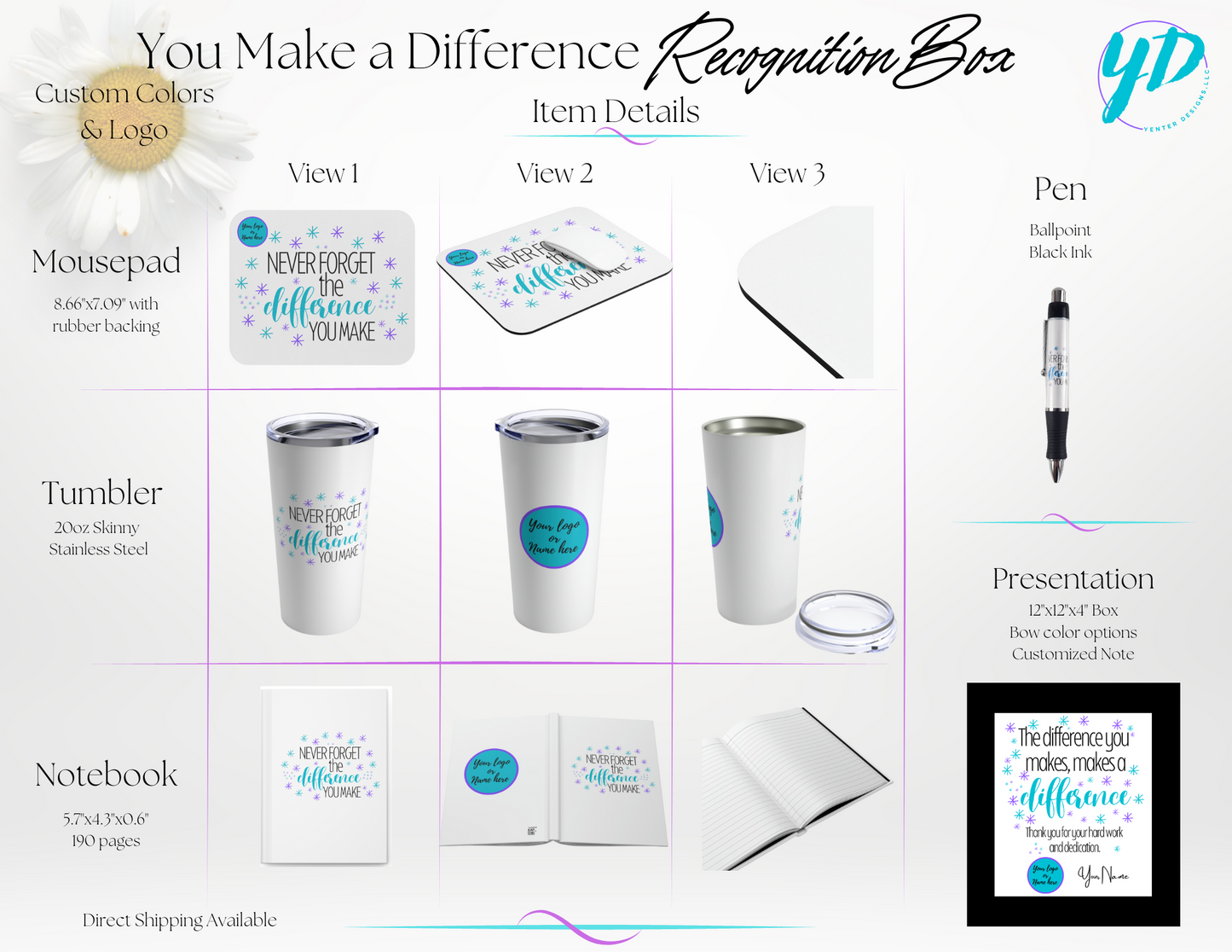 You Make a Difference Recognition Box