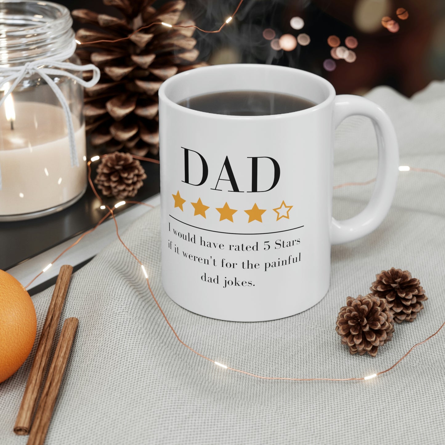 4 out of 5 Stars Dad 11 oz mug