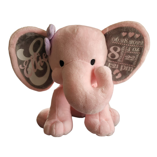 Stuffed Elephant Birth Announcement - Customized